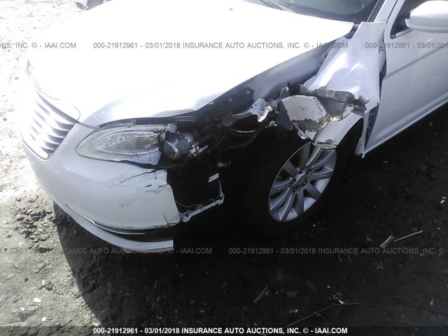 1C3CCBBB3DN745322 - 2013 CHRYSLER 200 TOURING WHITE photo 6