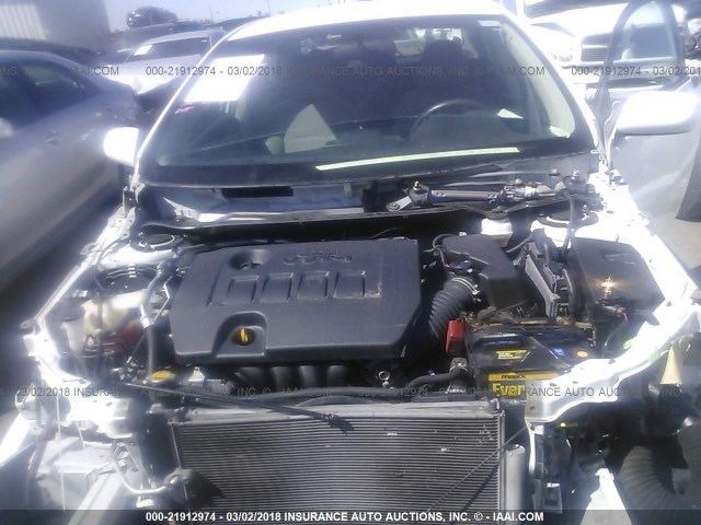 5YFBU4EE0CP017836 - 2012 TOYOTA COROLLA S/LE WHITE photo 10