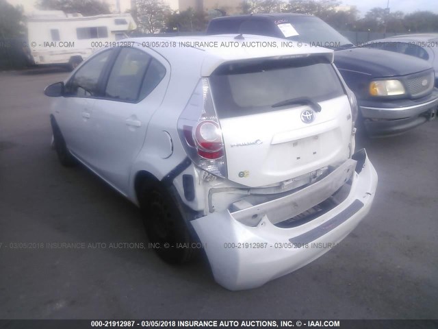 JTDKDTB34E1069622 - 2014 TOYOTA PRIUS C WHITE photo 3