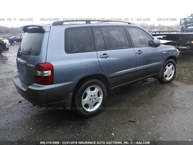 JTEDP21A840019414 - 2004 TOYOTA HIGHLANDER LIMITED BLUE photo 4