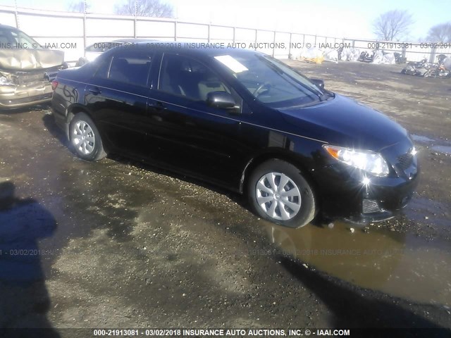 1NXBU4EE8AZ375729 - 2010 TOYOTA COROLLA S/LE/XLE BLACK photo 1