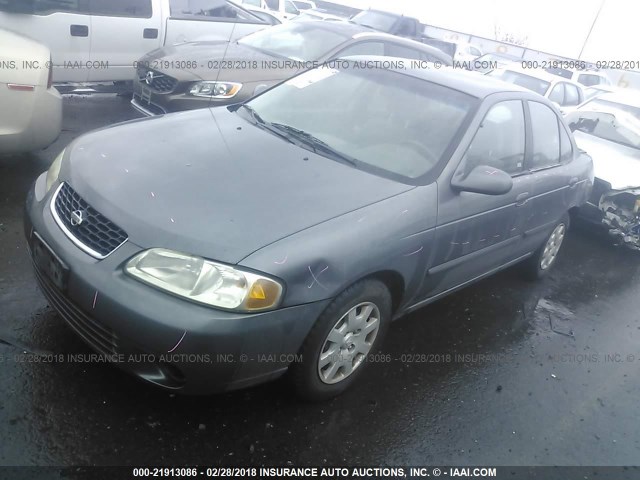 3N1CB51D1YL324825 - 2000 NISSAN SENTRA XE/GXE GRAY photo 2