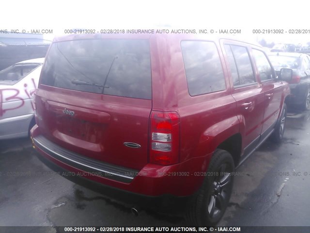 1C4NJPBA2HD134773 - 2017 JEEP PATRIOT SPORT RED photo 4