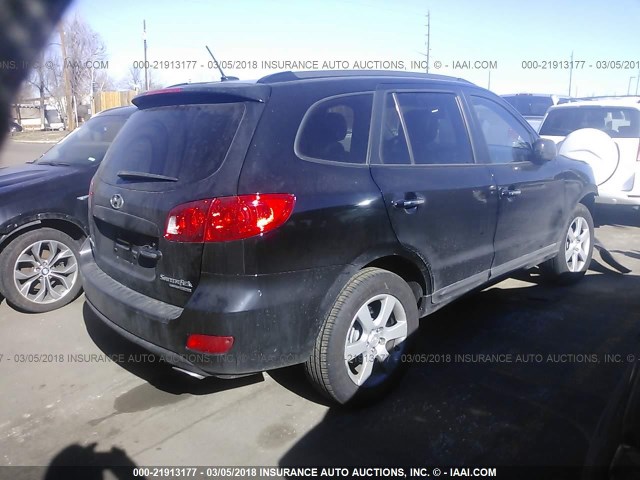 5NMSH73E08H218078 - 2008 HYUNDAI SANTA FE SE/LIMITED BLACK photo 4