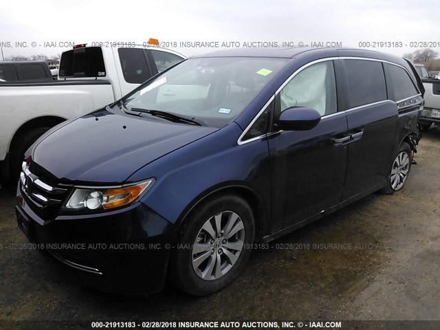 5FNRL5H65GB035844 - 2016 HONDA ODYSSEY EXL ლურჯი ფოტო 2