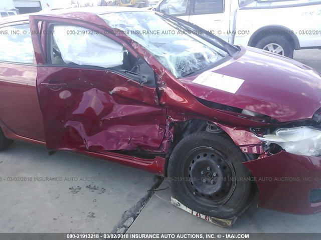 JTDBL40E399058096 - 2009 TOYOTA COROLLA LE/XLE RED photo 6
