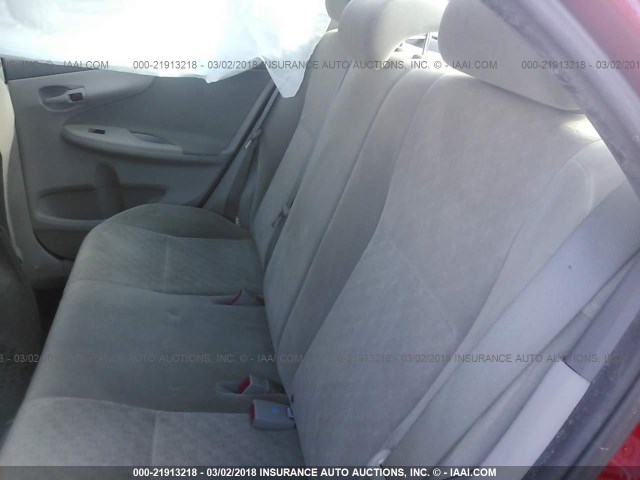 JTDBL40E399058096 - 2009 TOYOTA COROLLA LE/XLE RED photo 8