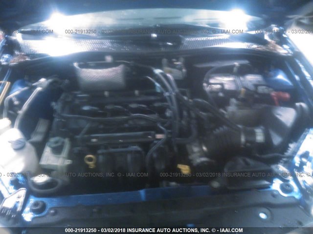 1FAHP3HN6AW275358 - 2010 FORD FOCUS SEL BLUE photo 10