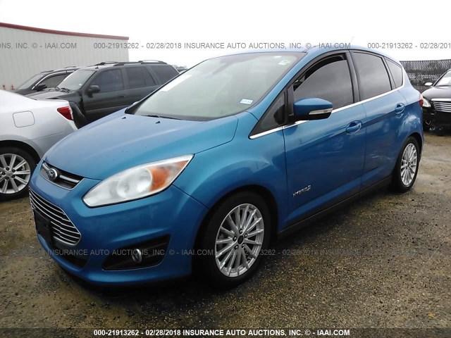 1FADP5BU0FL115558 - 2015 FORD C-MAX SEL BLUE photo 2