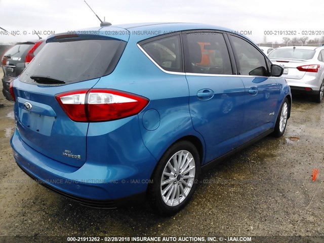 1FADP5BU0FL115558 - 2015 FORD C-MAX SEL BLUE photo 4