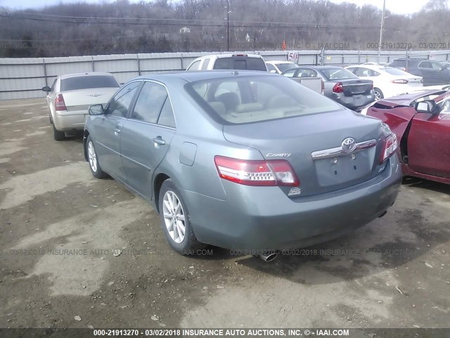 4T1BK3EK5AU606155 - 2010 TOYOTA CAMRY SE/LE/XLE TEAL photo 3