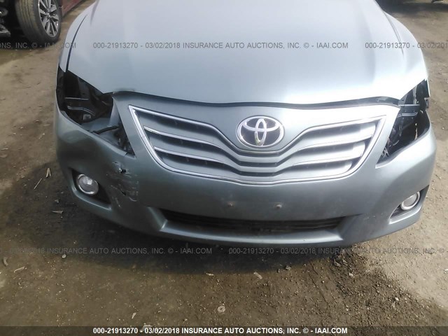 4T1BK3EK5AU606155 - 2010 TOYOTA CAMRY SE/LE/XLE TEAL photo 6