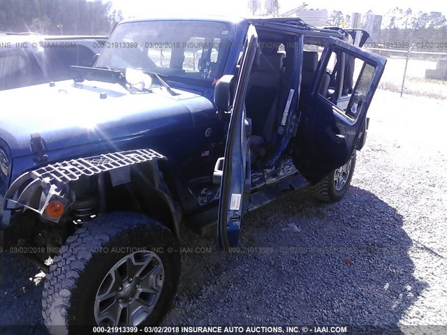 1J4BA3H17AL106427 - 2010 JEEP WRANGLER UNLIMITE SPORT BLUE photo 6