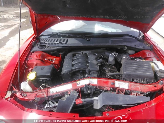 2B3LK33V99H503441 - 2009 DODGE CHARGER SXT RED photo 10