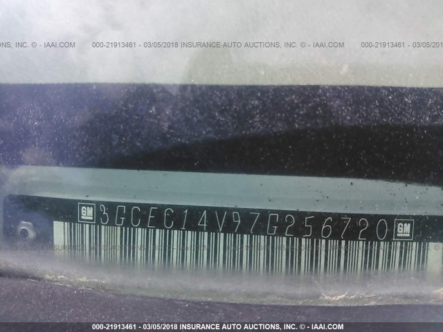 3GCEC14V97G256720 - 2007 CHEVROLET SILVERADO C1500 CLASSIC WHITE photo 9