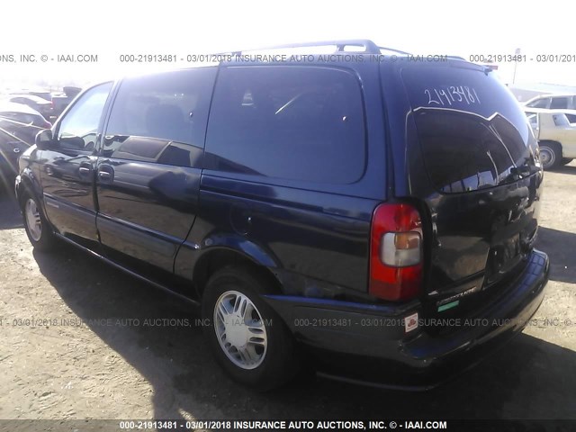 1GNDX03E41D105596 - 2001 CHEVROLET VENTURE BLUE photo 3