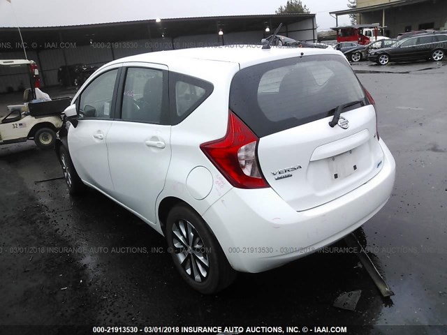 3N1CE2CP5FL419446 - 2015 NISSAN VERSA NOTE S/S PLUS/SV/SL/SR WHITE photo 3