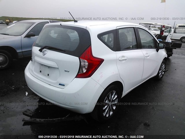 3N1CE2CP5FL419446 - 2015 NISSAN VERSA NOTE S/S PLUS/SV/SL/SR WHITE photo 4