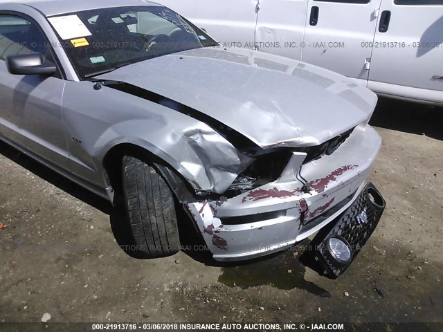 1ZVFT82H465229423 - 2006 FORD MUSTANG GT SILVER photo 6