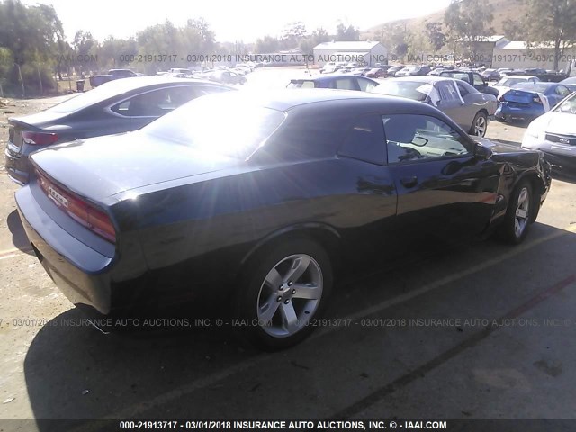 2C3CDYAGXDH553854 - 2013 DODGE CHALLENGER SXT BLACK photo 4