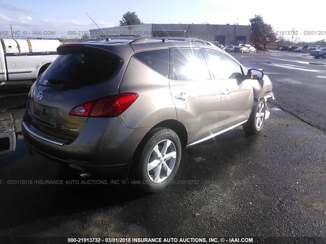 JN8AZ1MW1AW105504 - 2010 NISSAN MURANO S/SL/LE TAN photo 4