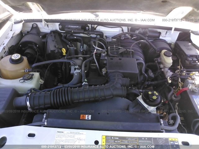 4F4YR12DX6PM02923 - 2006 MAZDA B2300 WHITE photo 10