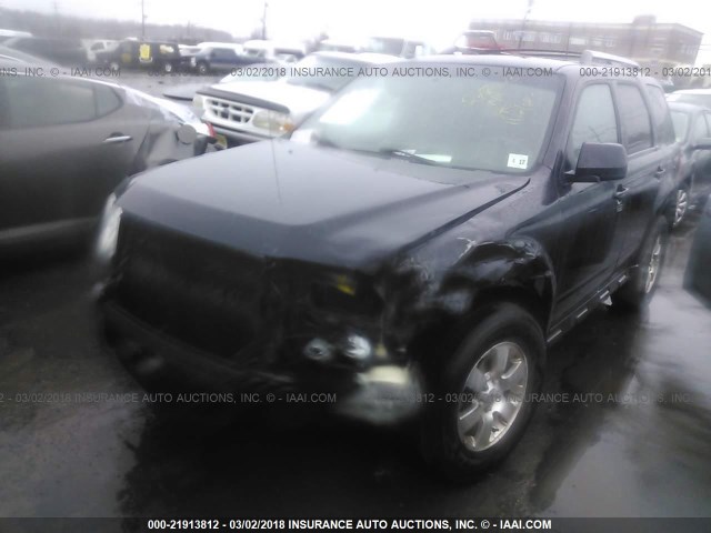 1FMCU0E71CKB13354 - 2012 FORD ESCAPE LIMITED BLACK photo 2