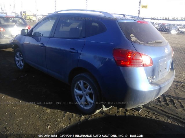 JN8AS58VX9W171087 - 2009 NISSAN ROGUE S/SL BLUE photo 3