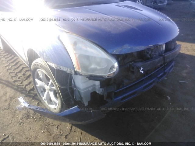 JN8AS58VX9W171087 - 2009 NISSAN ROGUE S/SL BLUE photo 6