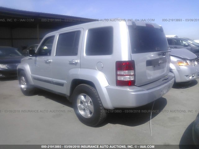 1J4PP2GK7BW552974 - 2011 JEEP LIBERTY SPORT Gümüş foto 3