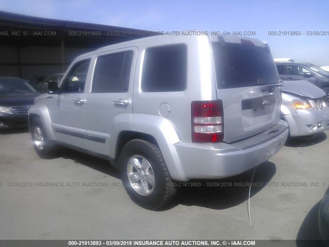 1J4PP2GK7BW552974 - 2011 JEEP LIBERTY SPORT SILVER photo 3