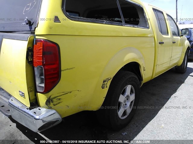 1N6AD09UX7C415198 - 2007 NISSAN FRONTIER CREW CAB LE/SE/OFF ROAD YELLOW photo 6