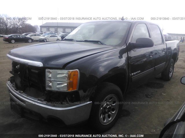 3GTEC13C39G214594 - 2009 GMC SIERRA C1500/C1500 SL BLACK photo 2