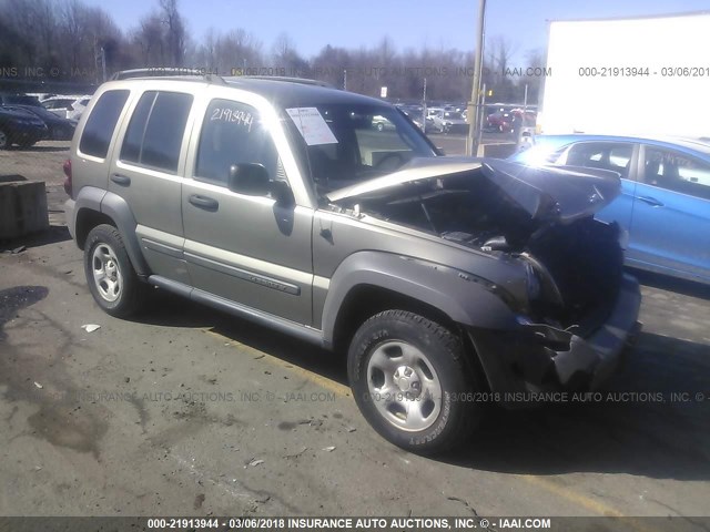 1J4GL48K66W163481 - 2006 JEEP LIBERTY SPORT TAN photo 1