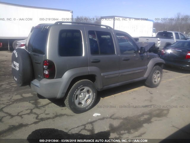 1J4GL48K66W163481 - 2006 JEEP LIBERTY SPORT 棕色 照片 4