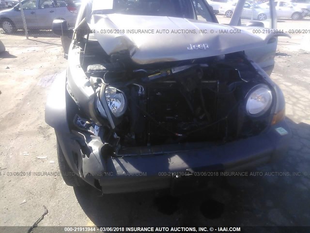 1J4GL48K66W163481 - 2006 JEEP LIBERTY SPORT 棕色 照片 6