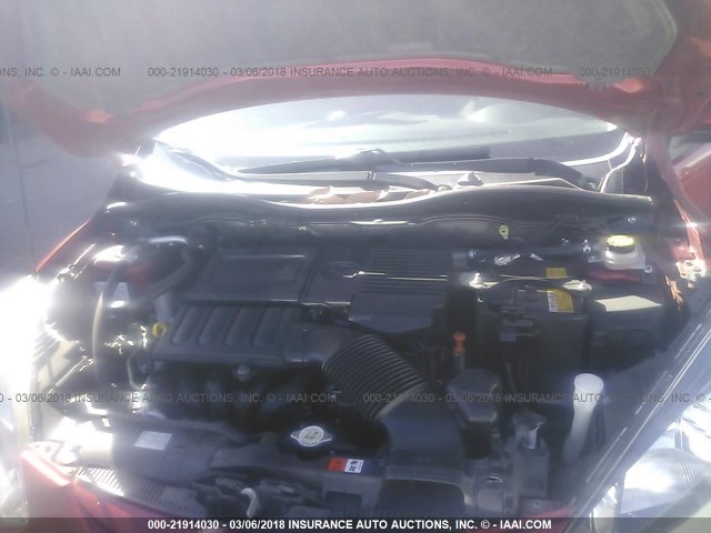 JM1DE1KZ8E0179352 - 2014 MAZDA MAZDA2 SPORT RED photo 10