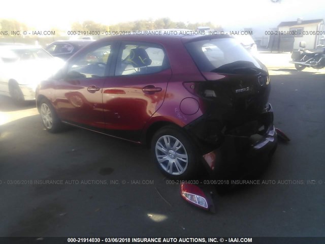 JM1DE1KZ8E0179352 - 2014 MAZDA MAZDA2 SPORT RED photo 3