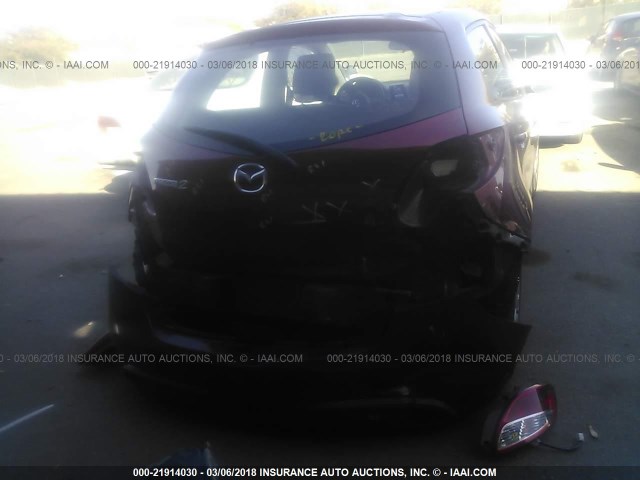 JM1DE1KZ8E0179352 - 2014 MAZDA MAZDA2 SPORT RED photo 6