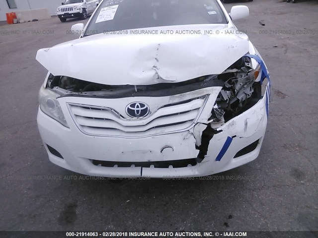 4T4BF3EK7AR082047 - 2010 TOYOTA CAMRY SE/LE/XLE WHITE photo 6