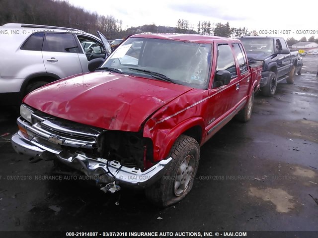 1GCDT13W32K225888 - 2002 CHEVROLET S TRUCK S10 RED photo 6