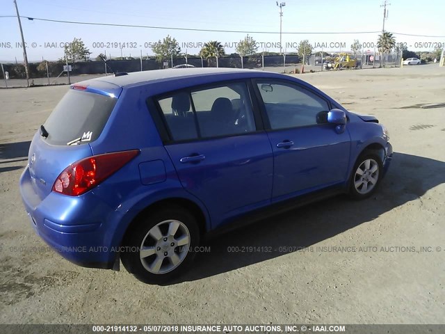 3N1BC1CP5CK814112 - 2012 NISSAN VERSA S/SL BLUE photo 4