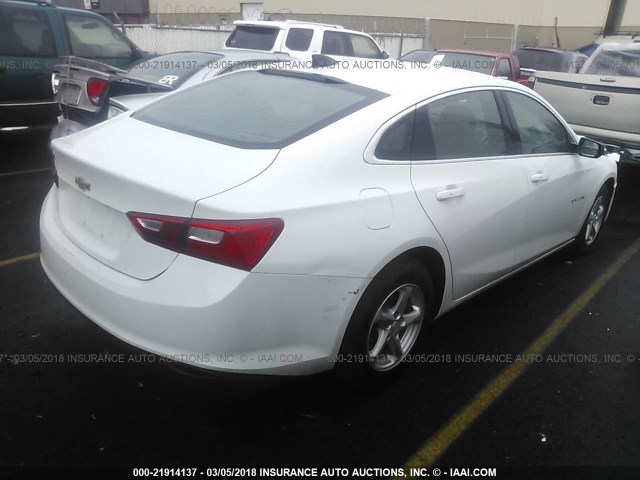 1G1ZB5ST6HF227927 - 2017 CHEVROLET MALIBU LS 白色 照片 4