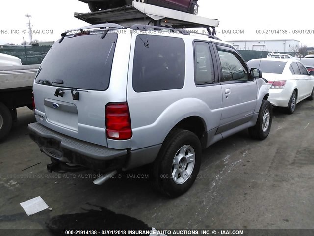 1FMYU70E11UC26047 - 2001 FORD EXPLORER SPORT SILVER photo 4