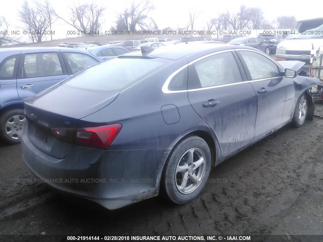 1G1ZB5ST1GF313404 - 2016 CHEVROLET MALIBU LS ლურჯი ფოტო 4