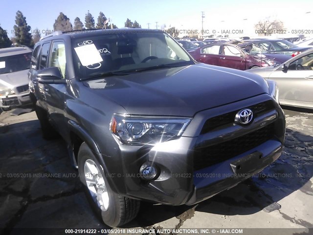 JTEBU5JR8H5437214 - 2017 TOYOTA 4RUNNER SR5 PREM/LTDL/TRAIL/TRD GRAY photo 1