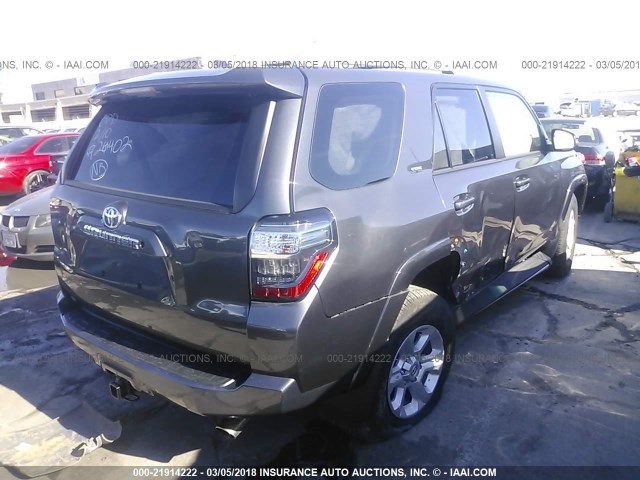 JTEBU5JR8H5437214 - 2017 TOYOTA 4RUNNER SR5 PREM/LTDL/TRAIL/TRD GRAY photo 4