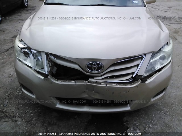 4T4BF3EK9AR060437 - 2010 TOYOTA CAMRY SE/LE/XLE GOLD photo 6