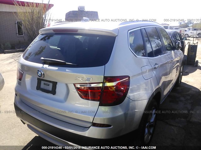 5UXWX7C50BL730898 - 2011 BMW X3 XDRIVE35I Champagne photo 4