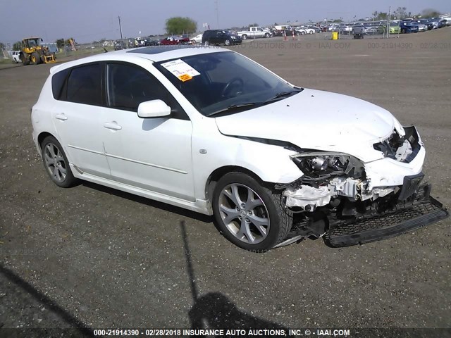 JM1BK344781138657 - 2008 MAZDA 3 HATCHBACK WHITE photo 1